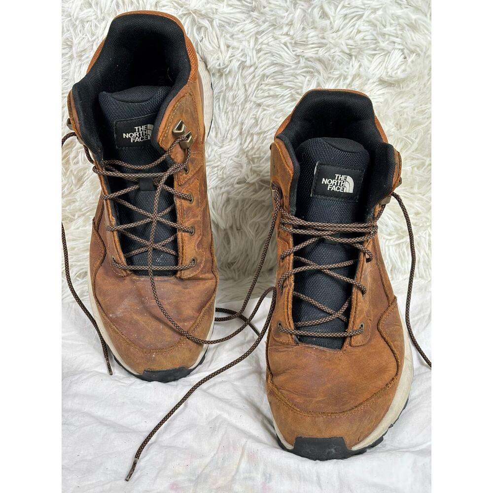 The North Face Vals II Mid Leather Boots Mens Size 13 Waterproof Brown NF0A819J